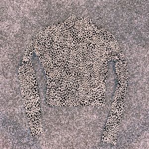 cheetah turtleneck